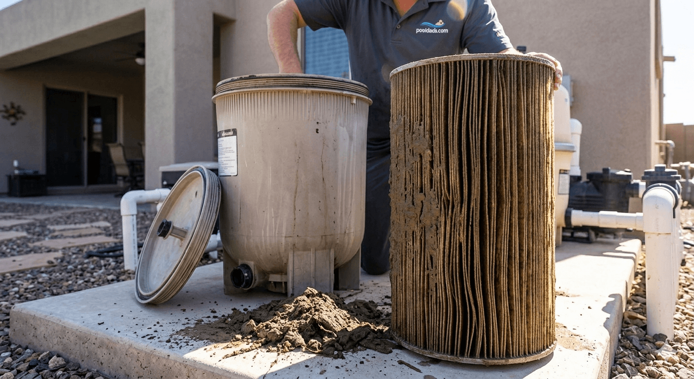 Filter cartridge before service
